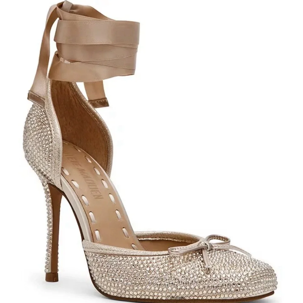 STEVE MADDEN Size-11 Womens Larina-R Heels- Champagne